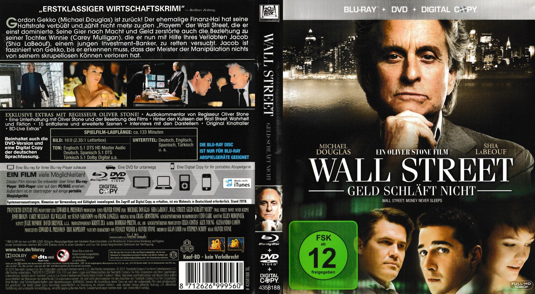 Tutti i DVDs: Blu-Ray - Wall Street: Geld schläft nicht – Usato da Langnau am Albis venduto da MediaRescuerKeLoX
