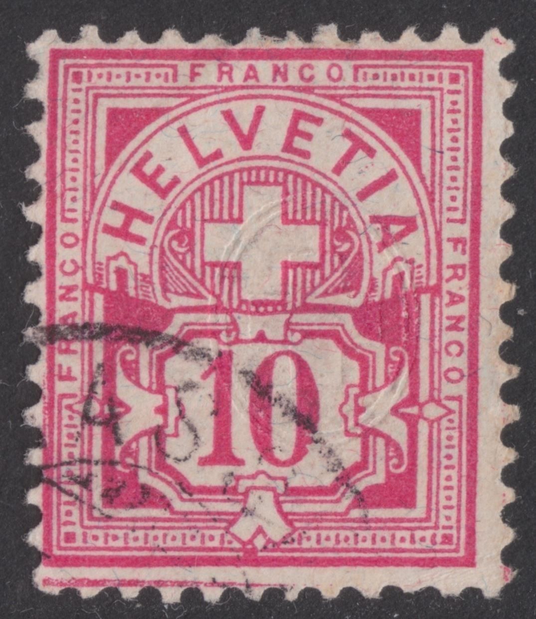 Alle Briefmarken: ABART: farbige Punkte – Gebraucht aus Kleindöttingen von Laufzeit 1