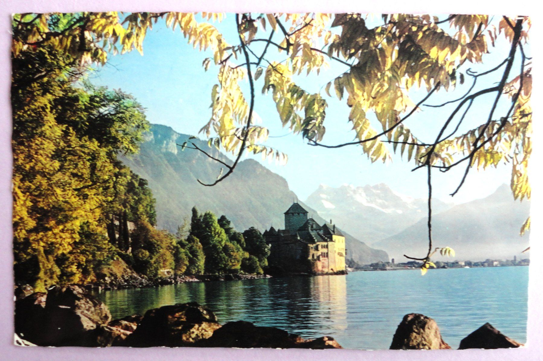 Ansichtskarten: Le château de Chillon en automne – Gebraucht aus Fétigny von Billy2miny