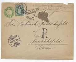 Tüblibrief mit Zusatzfrankatur nach Friedrichshafen 1884