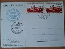 PA026 - Pro Aero F36 sur lettre 30 ans vol sur les Alpes