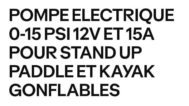 Pompes et pièces: Pompe électrique Decathlon pour paddle  – D'occasion à Yverdon-les-Bains par Cadocouches.ch 1
