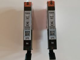 2 Stück Original Canon Tintenpatronen BK 571schwarz