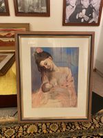 Gemälde Kunstdruck Picasso "Mutter mit Kind" gerahmt