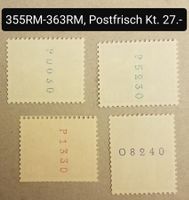 MA400) 355RM-363RM, Rollenmarken, postfrisch Kt. 27.-