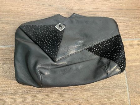 Aleda Clutch / Borse Leder schwarz Vintage Made in Italy