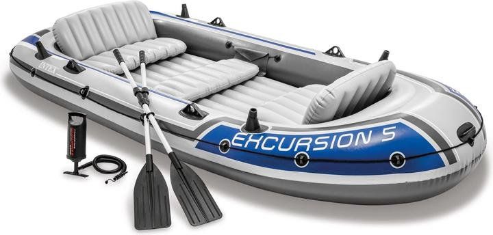 Barche: Intex Excursion 5 Set – Nuovo e nell'imballaggio originale da Appenzell venduto da Steihirt