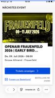 Openair Frauenfeld 2026 Ticket Early Bird