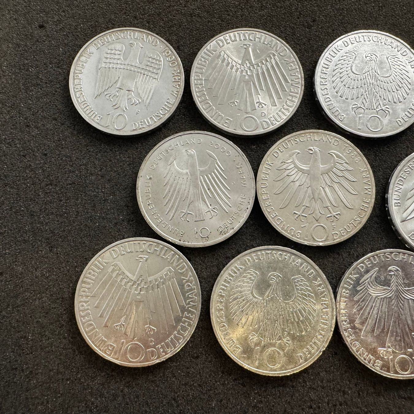 Tutti le monete: 10 Stück 10 Mark Silber Deutschland – Usato da Reitnau venduto da tb-muenzen 1