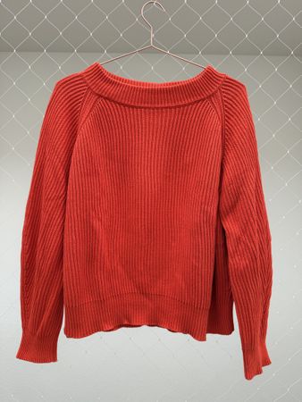 Orange Roter Baumwollpullover von Tarzan Gr. S
