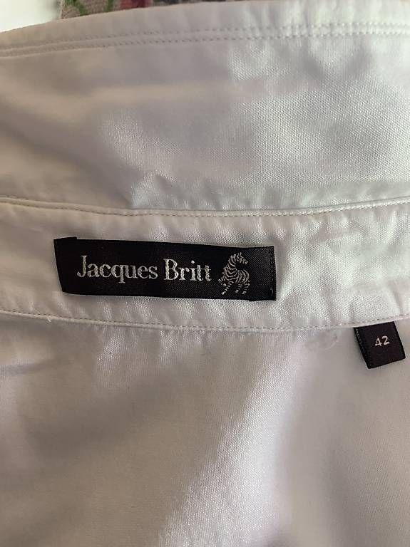 Camicette: Damenbluseb Bluse weiss mit Seide Grösse 42 Jacques Britt – Usato da Zeihen venduto da cindyscad 2