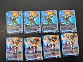 Gundam TCG Playset mit 8x Karten, blau