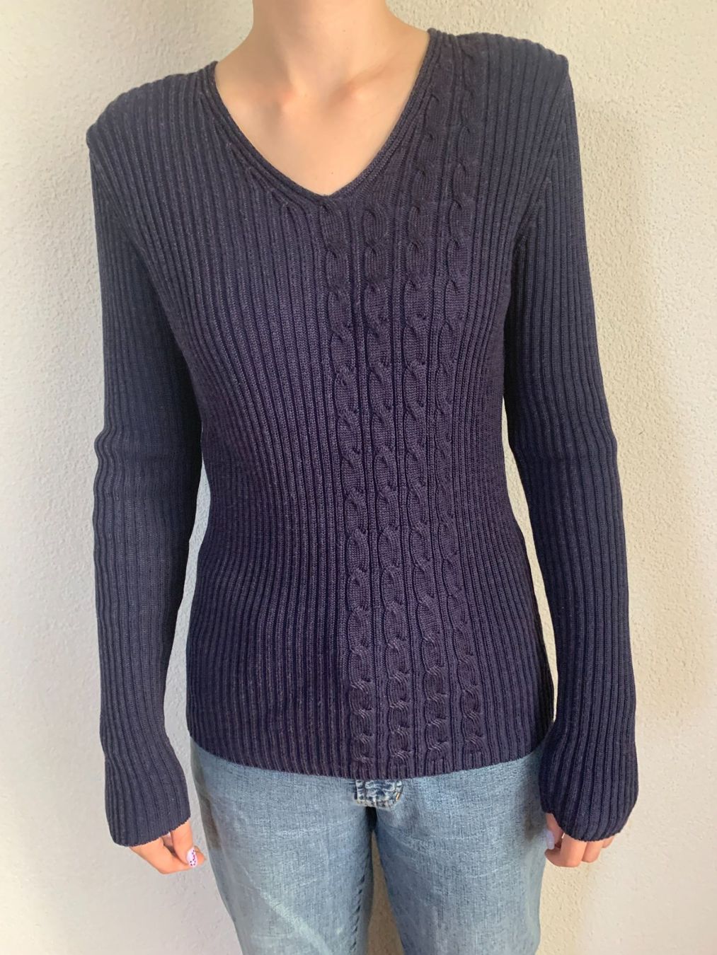 Maglioni & Felpe: dunkel violetter Strickpulli aus Baumwolle – Usato da Luzern venduto da Simona15 4