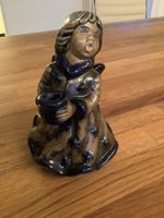 Keramik Engel Weihnachtsdeko blau braun Vintage