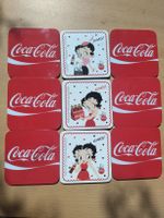 9 Coca Cola Untersetzer Betty Boop wie neu