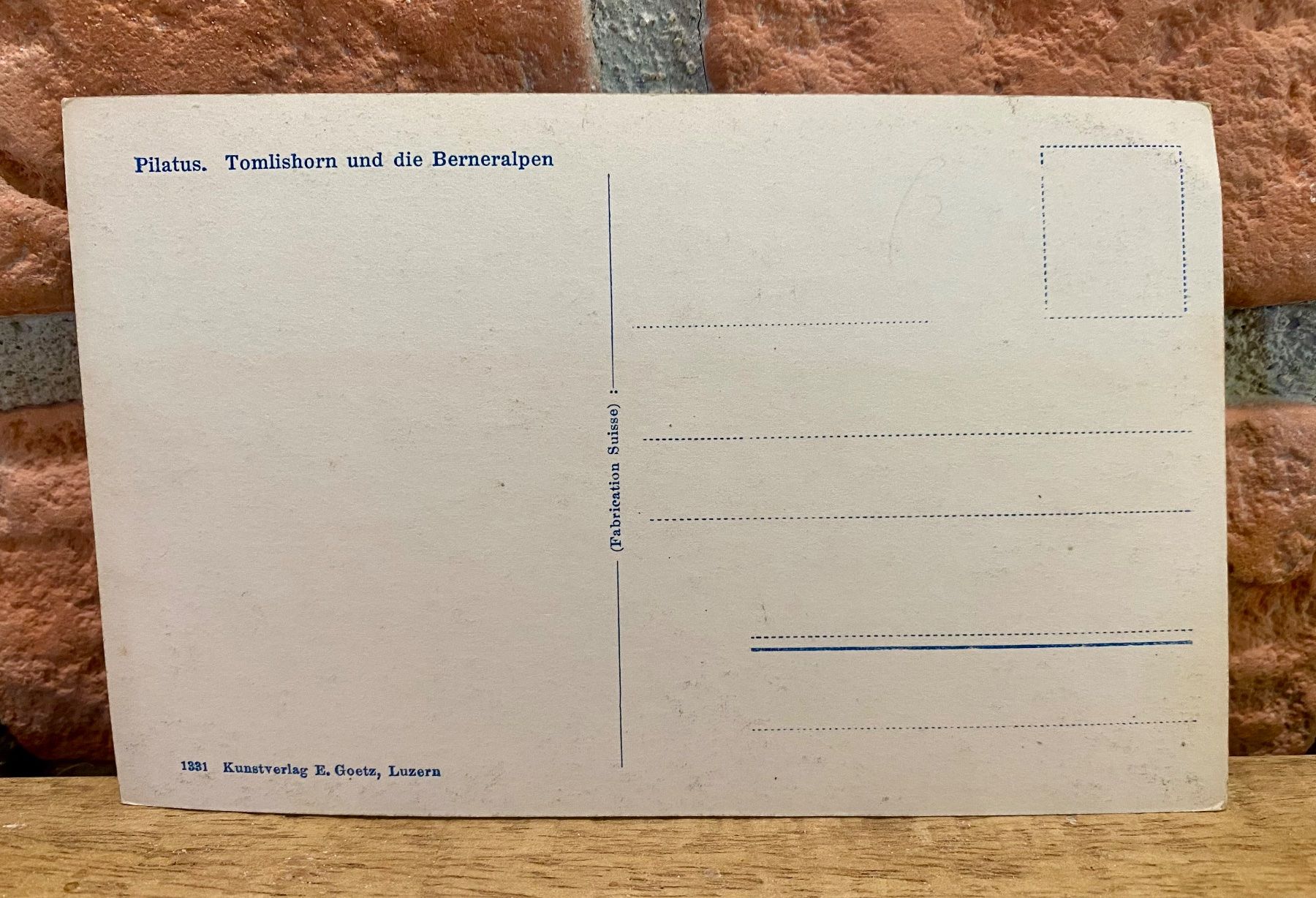 Cartoline postali: PILATUS - Tomlishorn & Berner Alpen – Usato da Root venduto da ENGLAND-TREASURES 2
