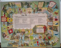 Antikes 66. Schweiz Geschichts-Spiel Brettspiel