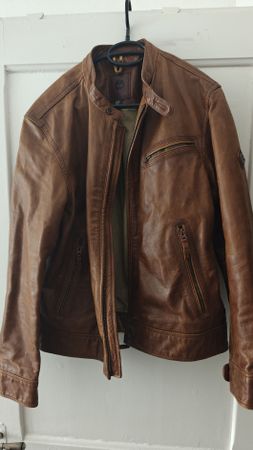 Timberland Leather Jacket -  Brown, Size L