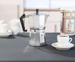 KmtStyle 6-Tassen-Aluminium-Mokakanne, neu, exzellenter Kaff