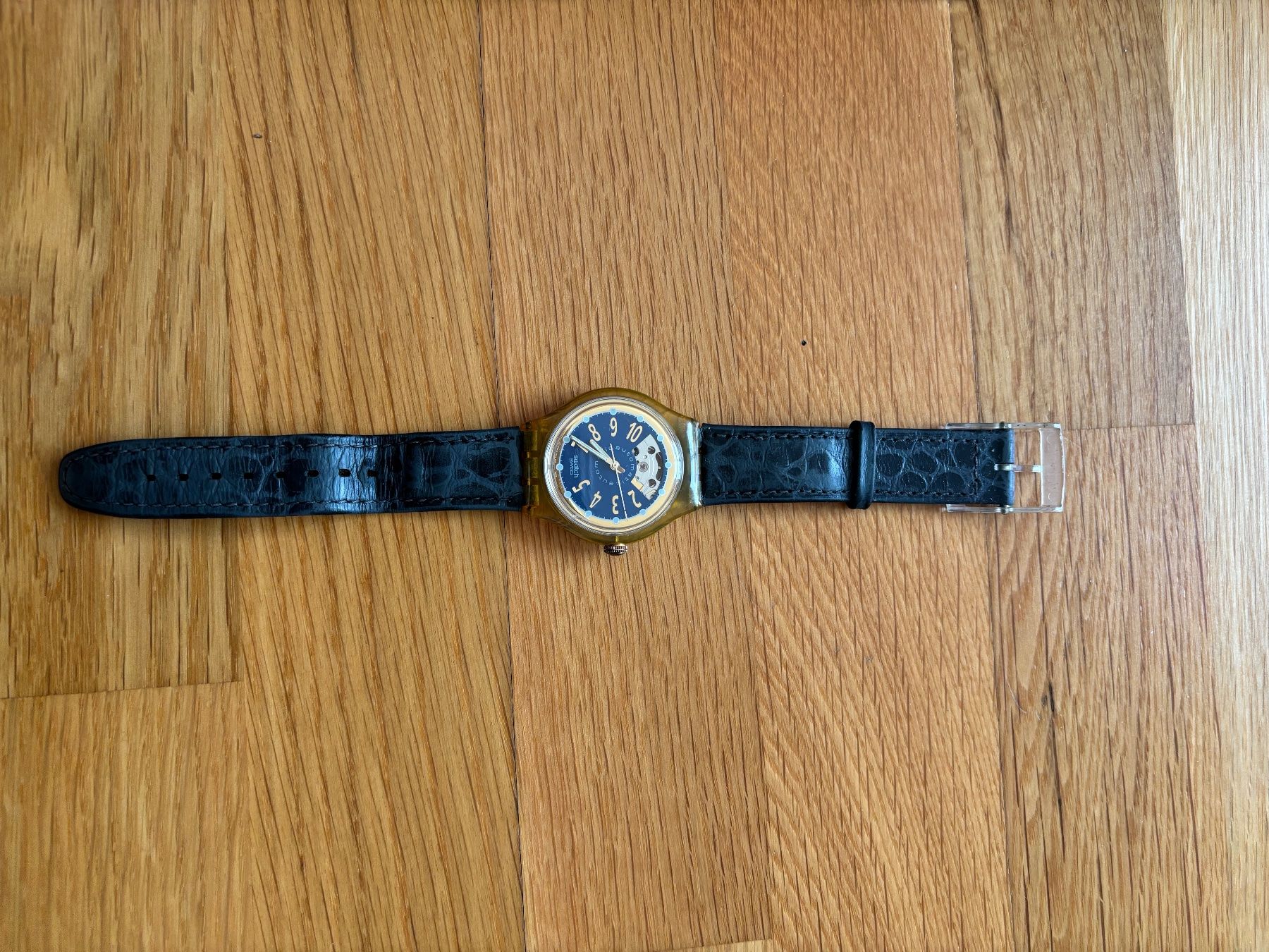 Swatch Orologi: Swatch Uhr Automatic Dunkelblau – Usato da Zürich venduto da beatrizmm 1