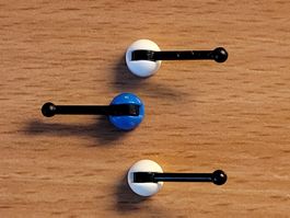 Lego - Pièces de rechange - Levier (2x blanc + 1x bleu) auto
