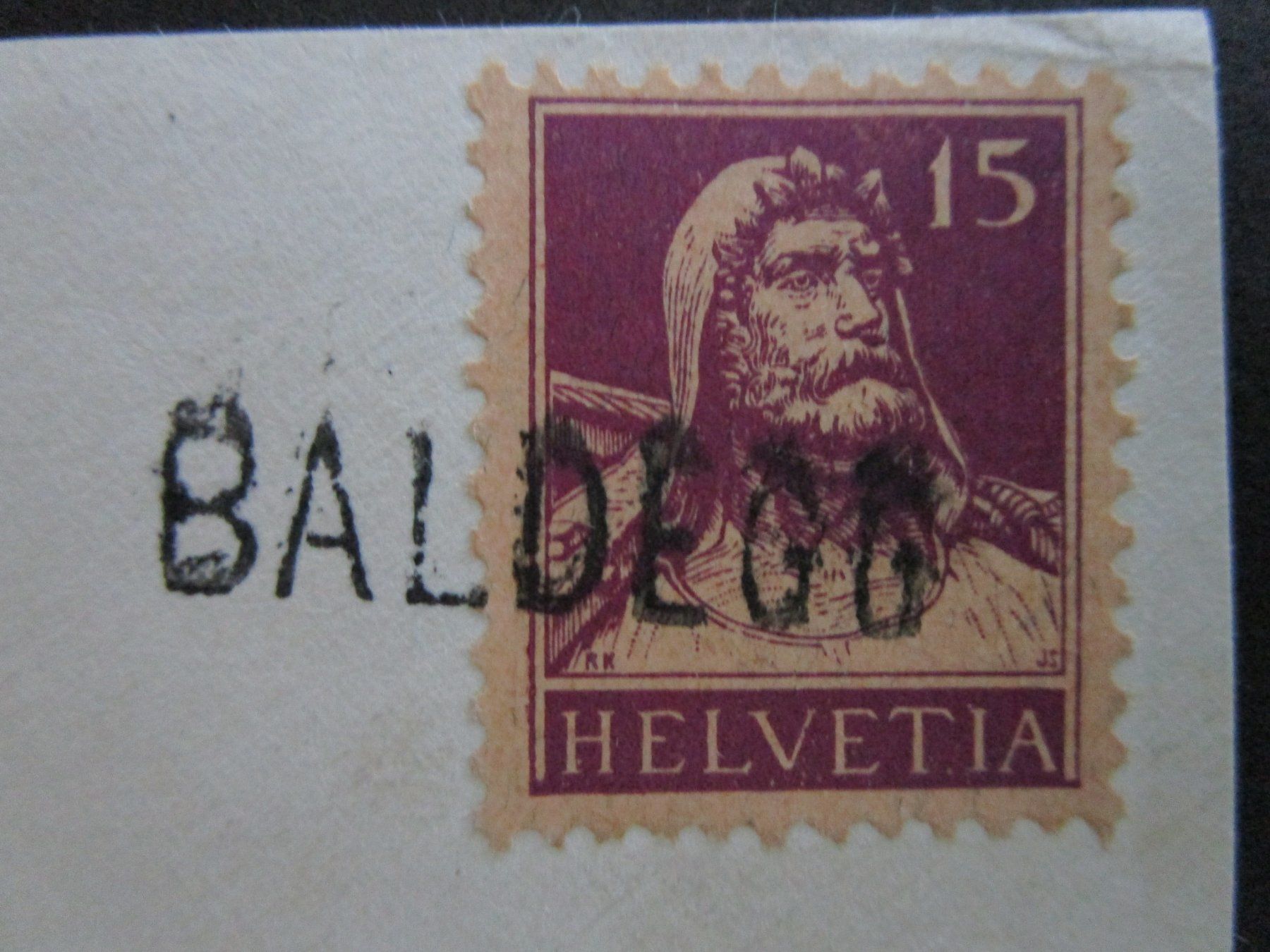 Timbri: Stabstempel BALDEGG (Briefausschnitt) – Usato da Rubigen venduto da Menthe 1