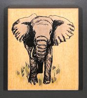 ELEFANT 🐘 Stempel KREATIVA. Holzmontierter Gummistempel
