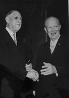 Pressefoto - de Gaulle (Frankreich), Eisenhower (USA)