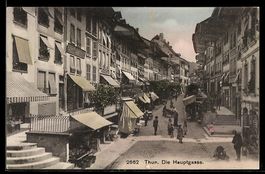 AK Thun, Hauptgasse mit Geschäften