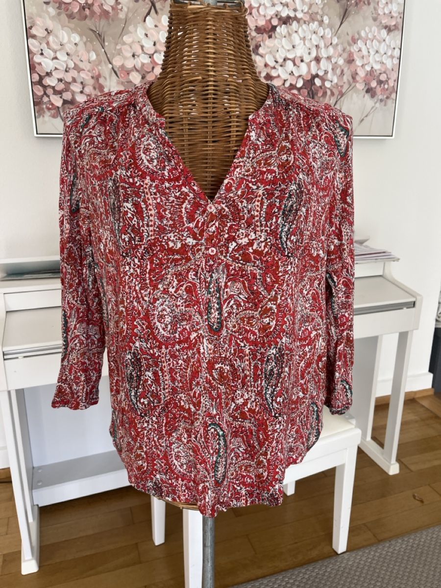 Caroll Camicette: Bluse Caroll rot gemustert, 38 – Usato da Solothurn venduto da Bobesch08