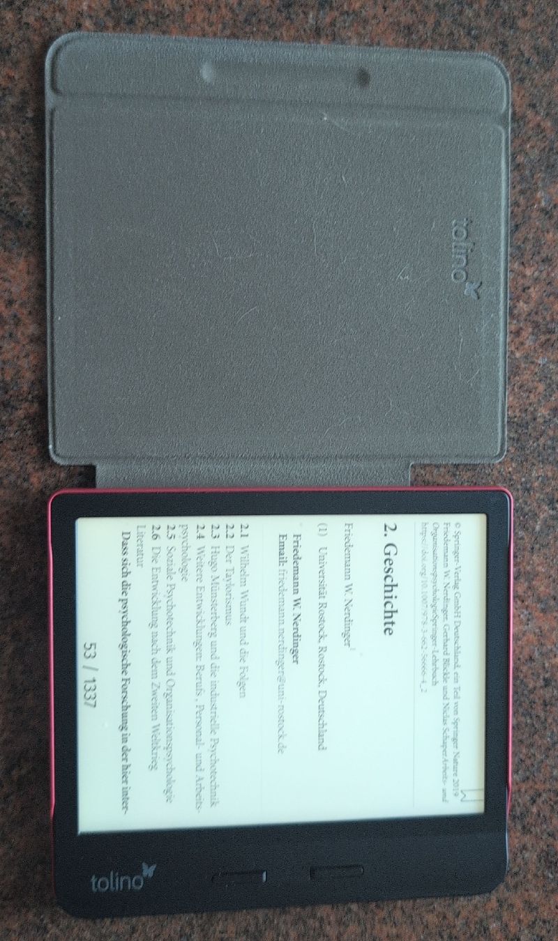 Tolino Tablet PC: Tolino E-Reader vision 5, mit Hülle, wie neu – Gebraucht aus Zürich von fschenkel
