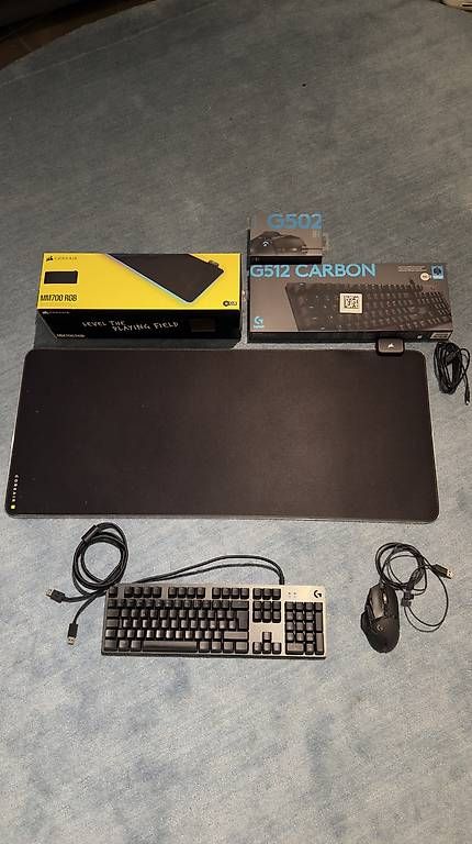 Logitech Tastaturen: Set Logitech + Corsair  Tastiera, Mouse e Mousepad RGB – Gebraucht aus Canobbio von nb0003