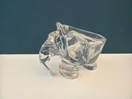 Glas Elefant Deko Objekt, Art Vannes, Vintage, 70/80 erJahre
