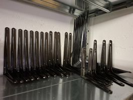 Diverse Regalböden und Winkel, sehr stabil, braun,