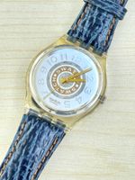 Armbanduhr Swatch Quartz blaues Armband gebraucht