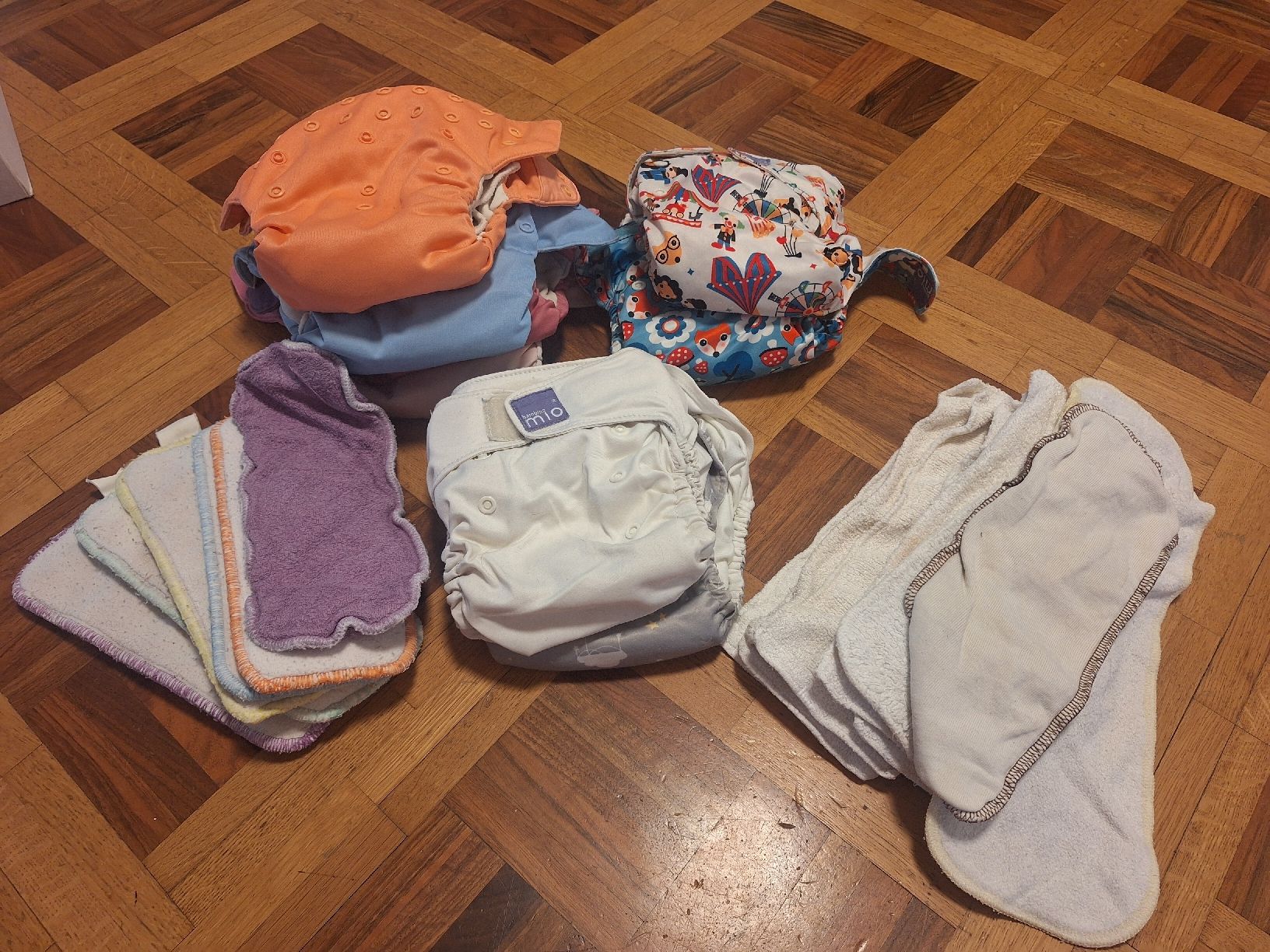 Secchi per pannolini & Pannolini: Lot de couches lavables - Bambino Mio, bungenius, inserts – Usato da Fribourg venduto da lf87