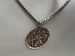 Antikes Collier mit Anhänger hl. Christophorus