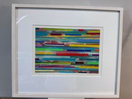 Moderne Grafik gerahmt – Helen von Burg signiert H.V. Burg