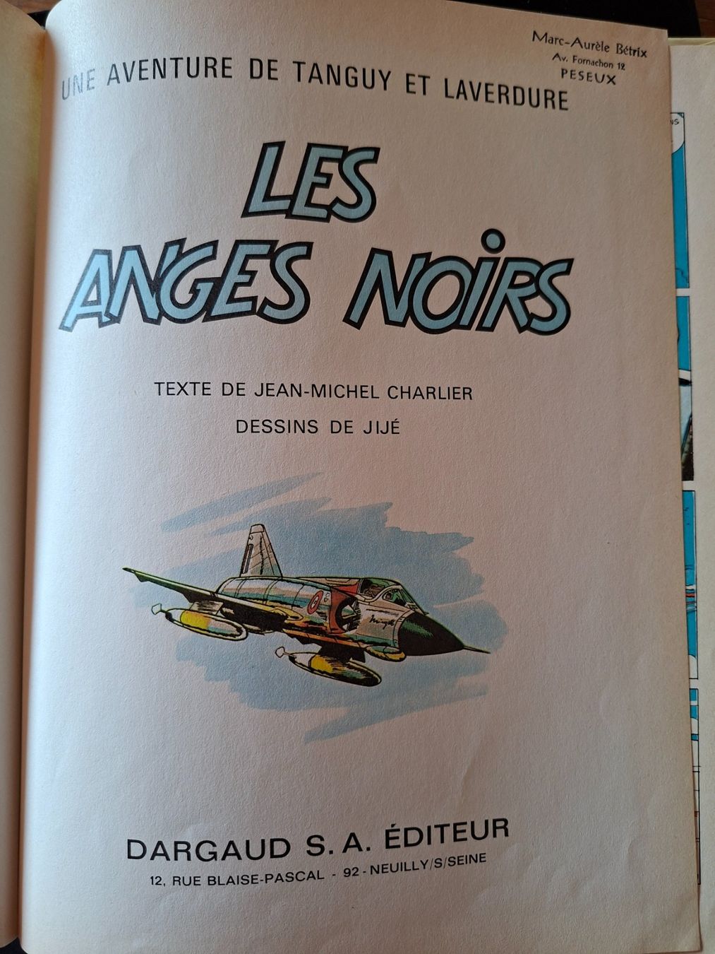 Fumetti: TANGUY ET LAVERDURE N°9 EO  Les anges noirs – Usato da Neuchâtel venduto da skajams 5