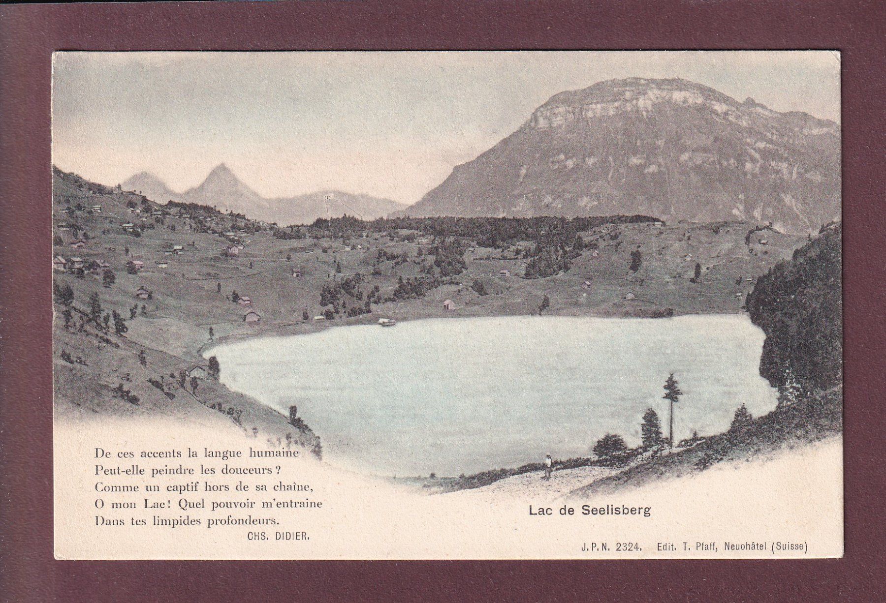 Cartoline postali: LAC DE SEELISBERG - Poème – Usato da Pully venduto da nicecards