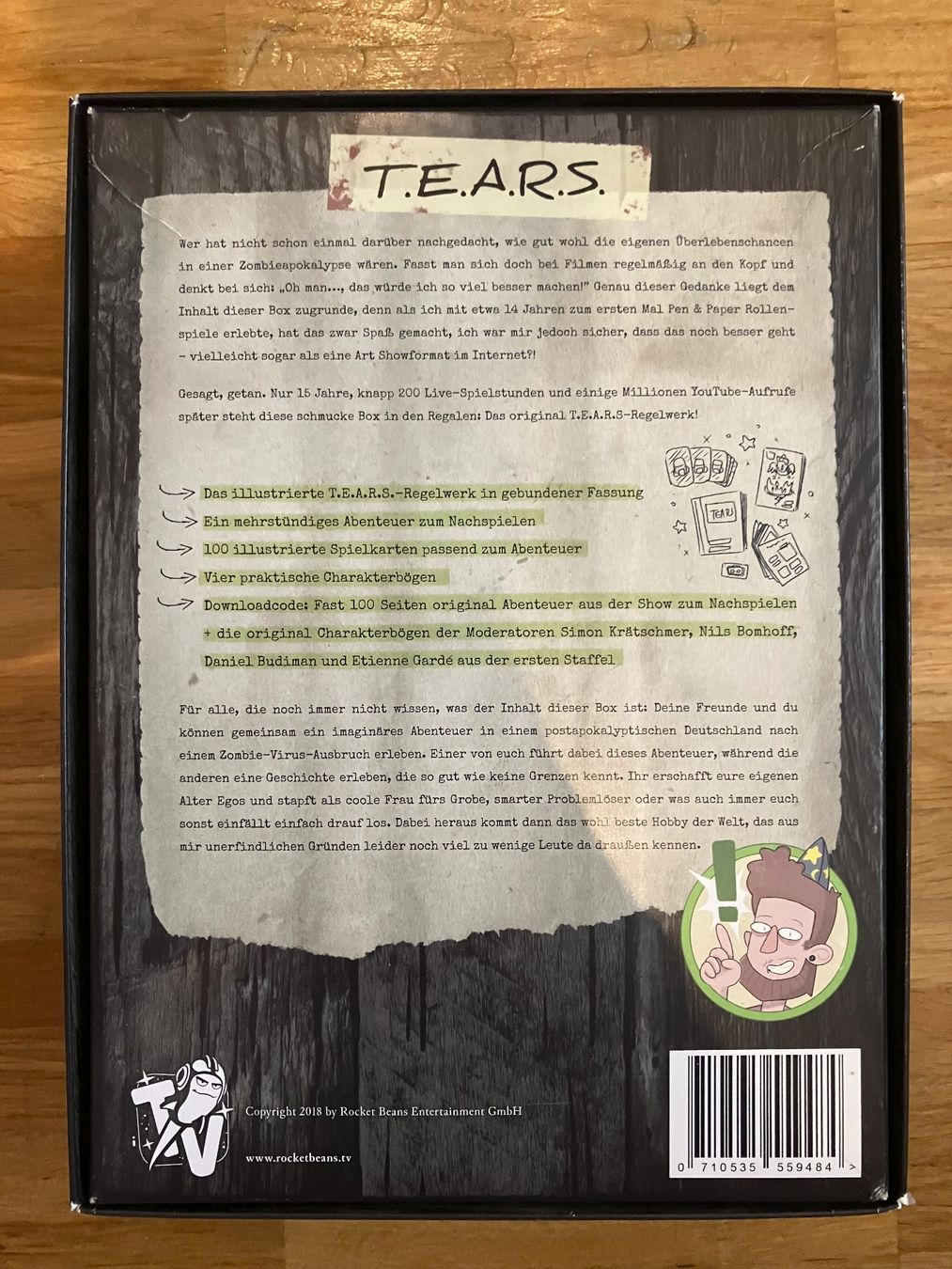 Giochi: Rollenspiel P&P T.E.A.R.S. RocketBeans TV deutsch – Usato da Widen venduto da Give5 1