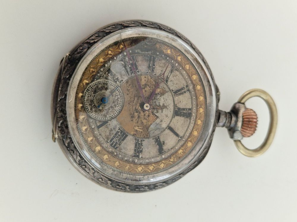 Montre Ancienne De Villiers Homme – Quartz – Cadran Zeppelin Et Aigle – État D'usage
