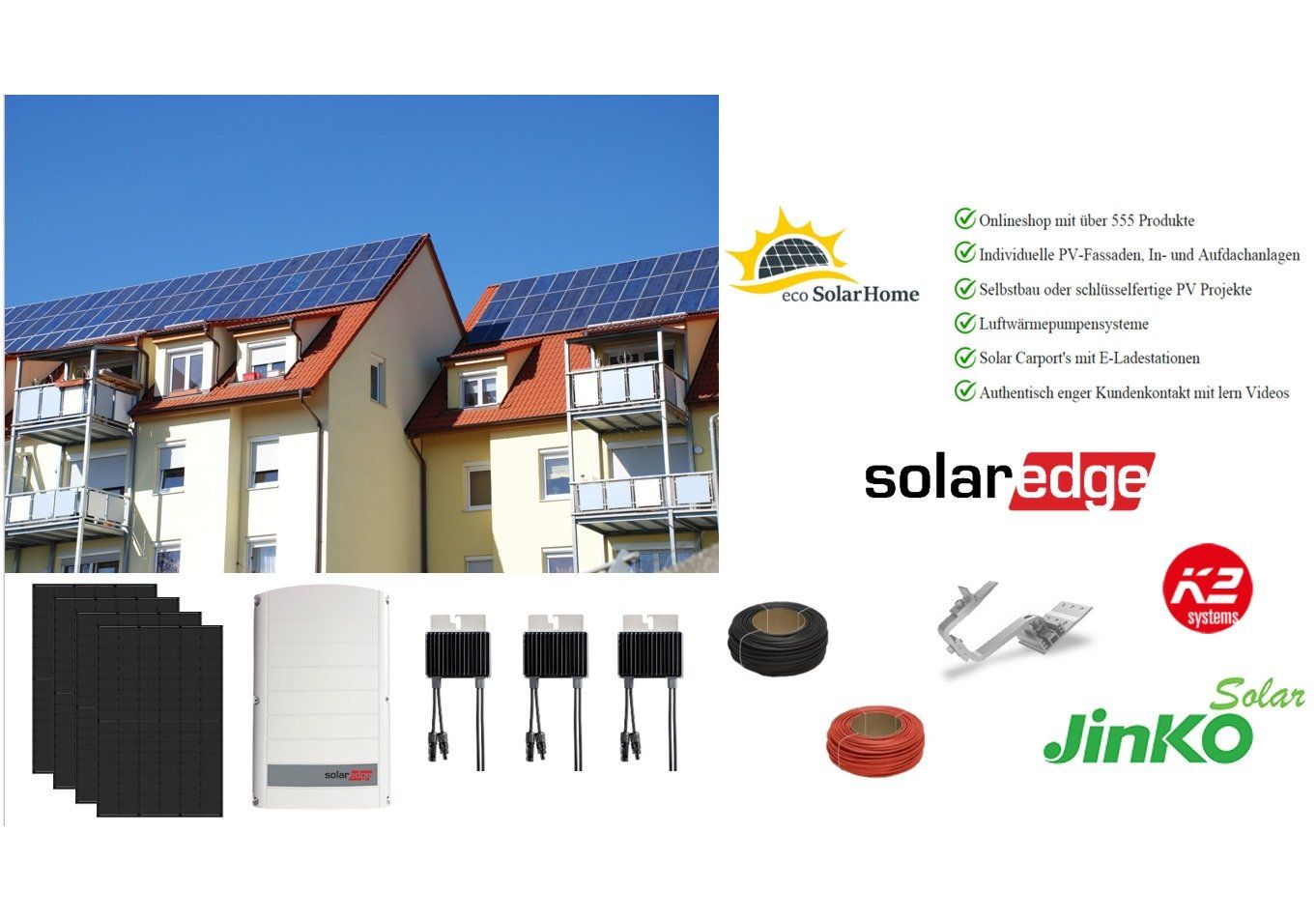 SolarEdge Dispositivi a energia solare: SolarEdge Jinko Tiger PV-Anlage 28.60 kWp – Nuovo e nell'imballaggio originale da St.Gallen venduto da eco-SolarHome
