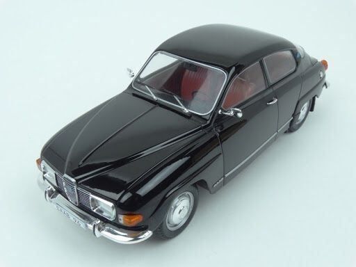Saab Modellini d'auto: SAAB 96 V4 im Massstab 1/18, Schwarz – Nuovo e nell'imballaggio originale da Erlenbach im Simmental venduto da Model_box 2
