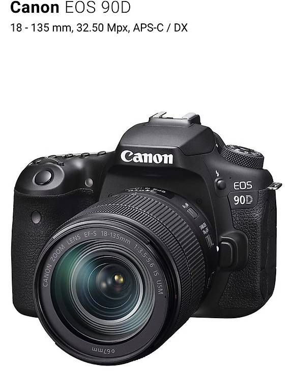 Fotocamera: Canon EOS 90D  + EF-S 18-135mm IS USM  – Usato da Niederglatt ZH venduto da odman