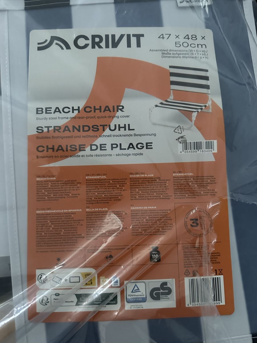 Stühle: Crivit Strandstuhl – Neu (gemäss Beschreibung) aus Wetzikon ZH von oez_fl2f 1