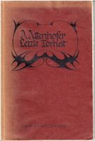 Adolf Attenhofer - Letzte Torheit, 1923