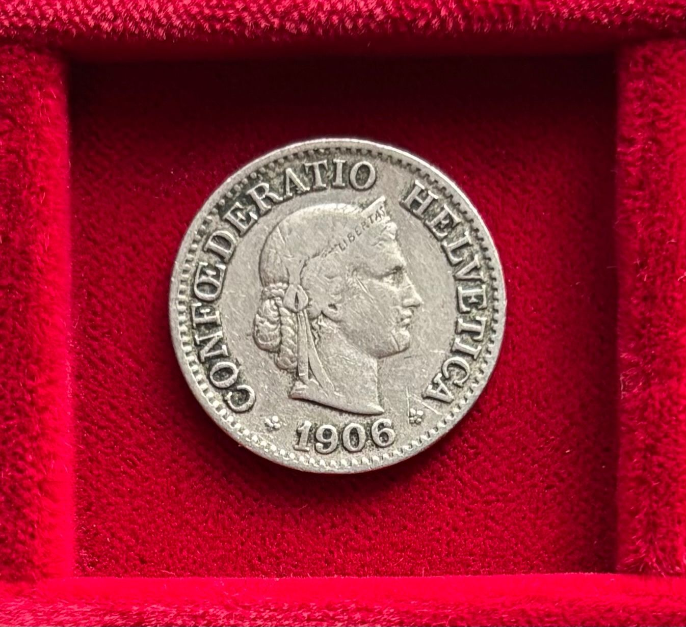 Alle Münzen: Schweiz 10 Rappen 1906  B – Gebraucht aus Speicher von CH-Schatzkammer