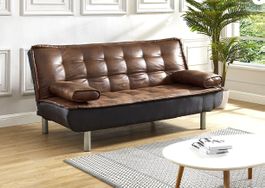 Lederlook Couch Liegebank Bettsofa Klappbar Sofa  Schlafsofa