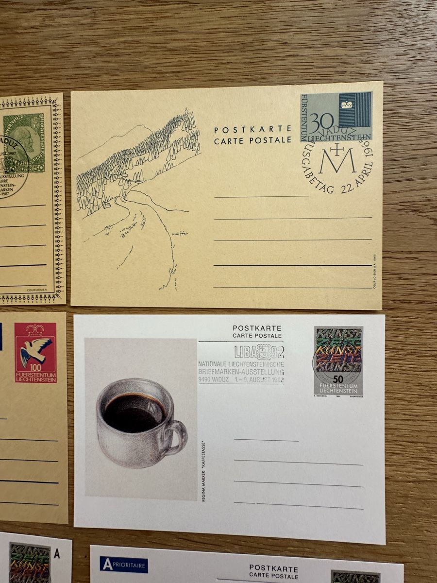 Alle Briefmarken: Liechtenstein - 14x Postkarten  – Gebraucht aus Schmitten / FR von Samsara169 3